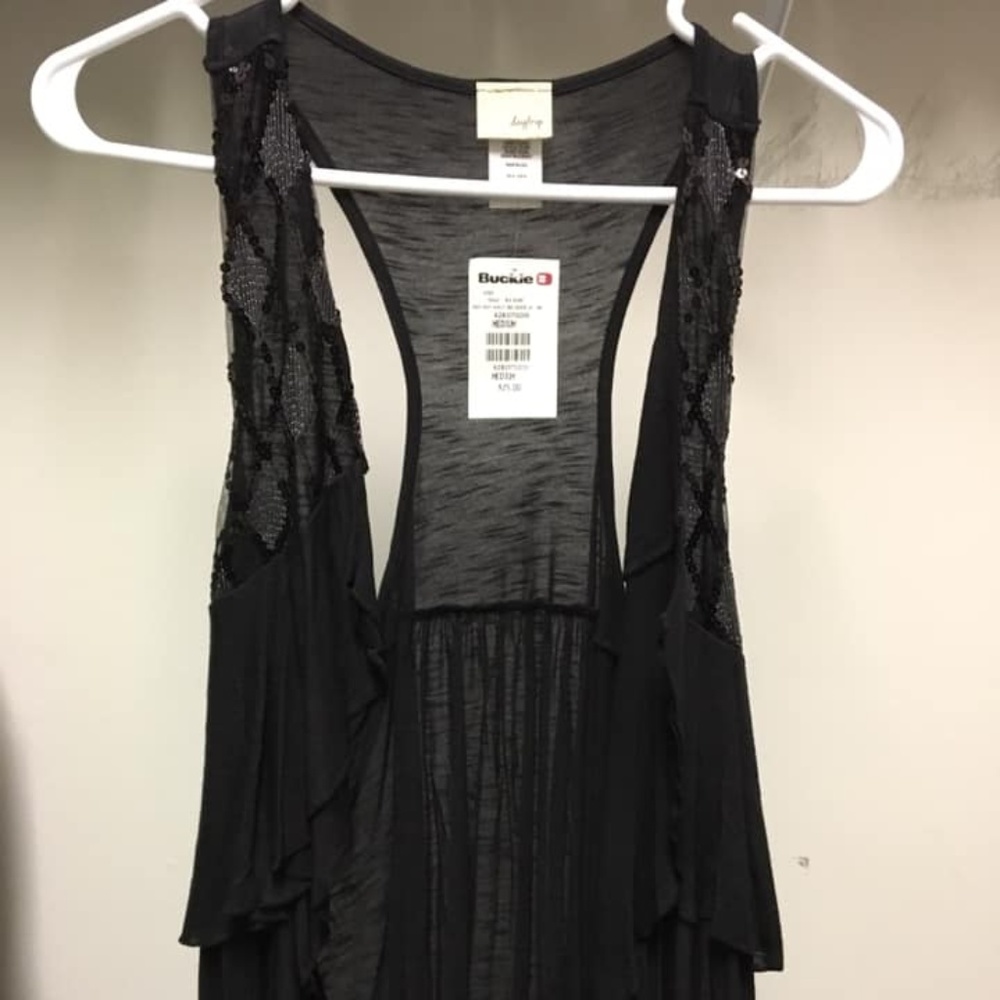 Buckle Daytrip Black Sequin Racerback Vest